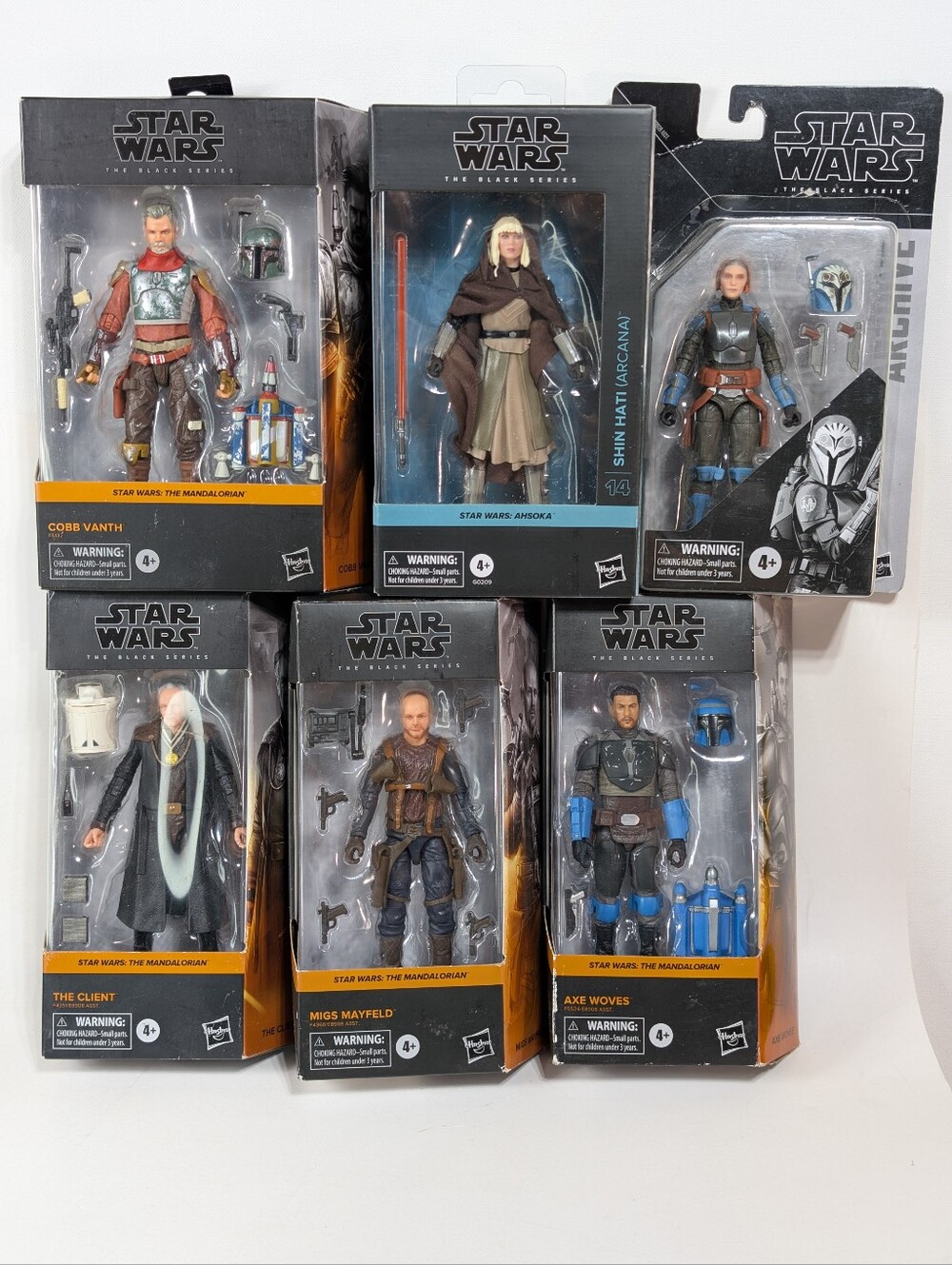6 Hasbro Star Wars The Mandalorian Black Series Lot 6" Action Figures NIB